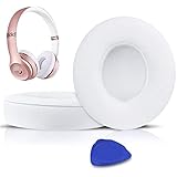 SoloWIT® Professionelle Ersatz Ohrpolster für Beats Solo 2 & Solo 3 Kabellose On-Ear Kopfhörer mit Weiches Proteinleder, Starkes Klebeband